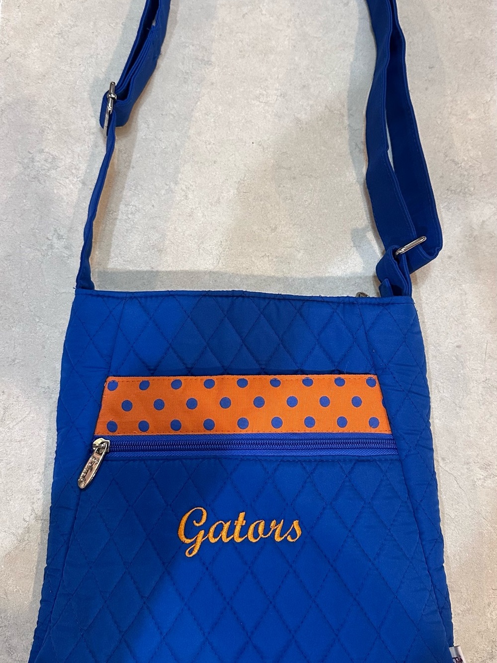 Florida Gators Belvah Quilted Crossbody Bag - Royal Blue & Orange